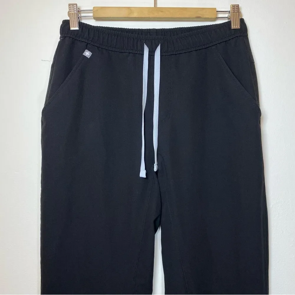 FIGS Men’s Tansen Jogger Drawstring Waist Scrub Pants Black Sz Small